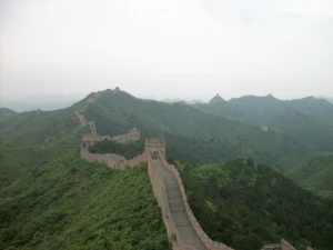 Watchtowers and hiking path at Jinshanling Great Wall