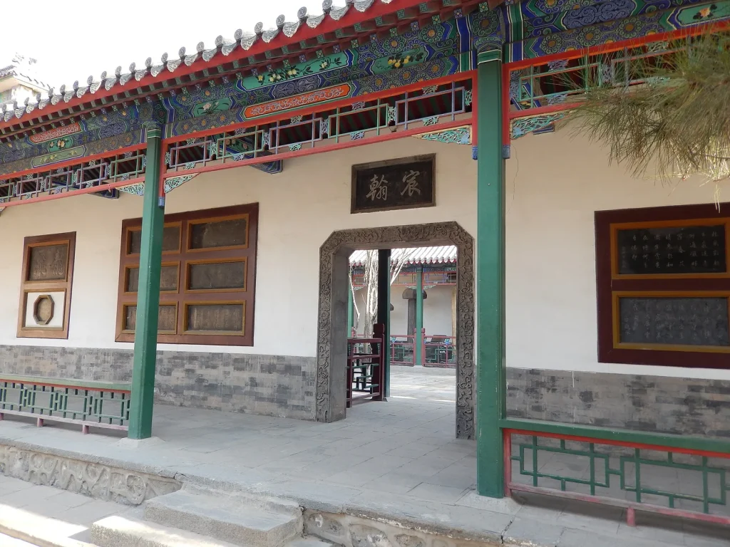 Courtyard of steles at Ancient Lotus Pond in Baoding, Hebei
