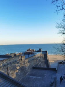 Laolongtou coastal Great Wall and Bohai Sea near Shanhaiguan Qinhuangdao
