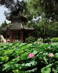 Ancient Lotus Pond garden and Lianchi Academy area in Baoding Hebei