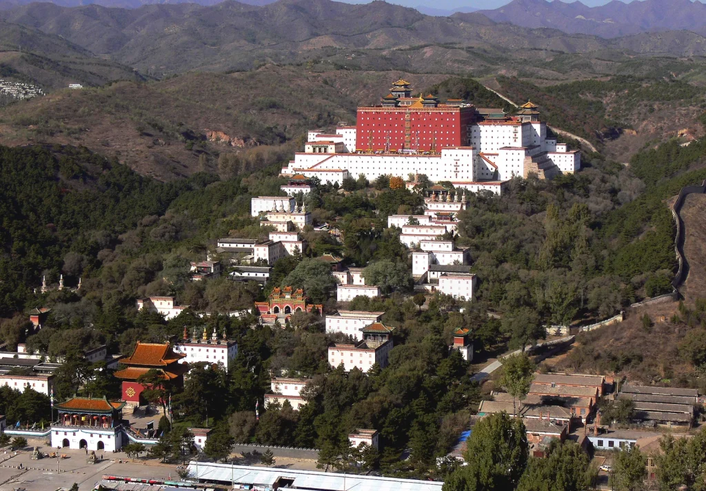 Putuo Zongcheng Temple complex in the hills outside Chengde city