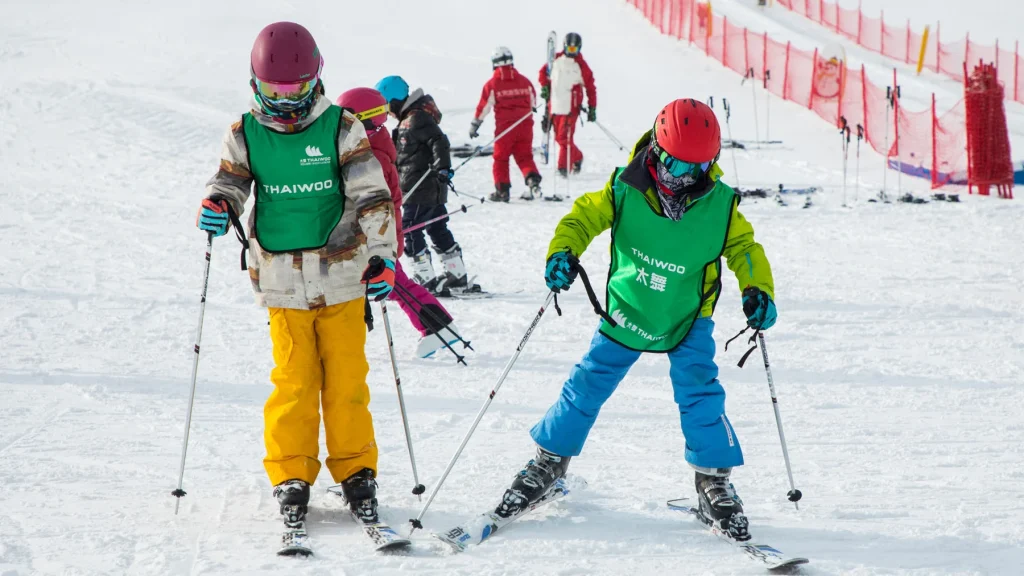 Beginner ski lesson scene at Thaiwoo in Chongli Zhangjiakou