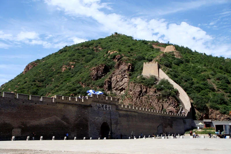 Dajingmen gate and mountain wall section in Zhangjiakou Hebei