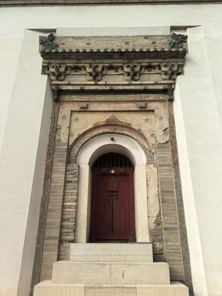 Entrance doorway of Kaiyuan Temple Pagoda in Dingzhou Hebei