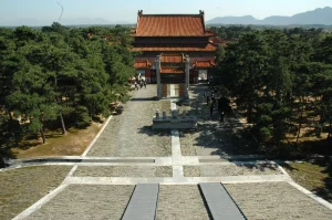 Eastern Qing Tombs Sacred Way and imperial tomb buildings in Zunhua Hebei