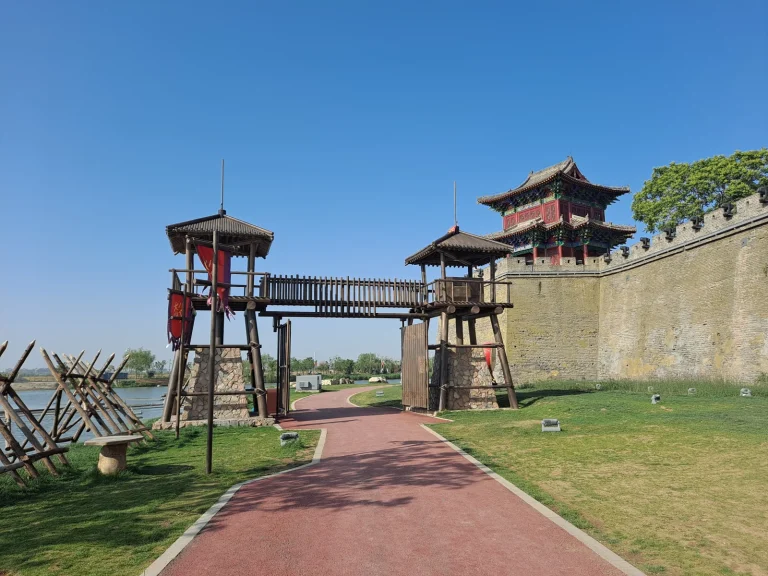 Guangfu Ancient City wall and gate area in Handan, Hebei