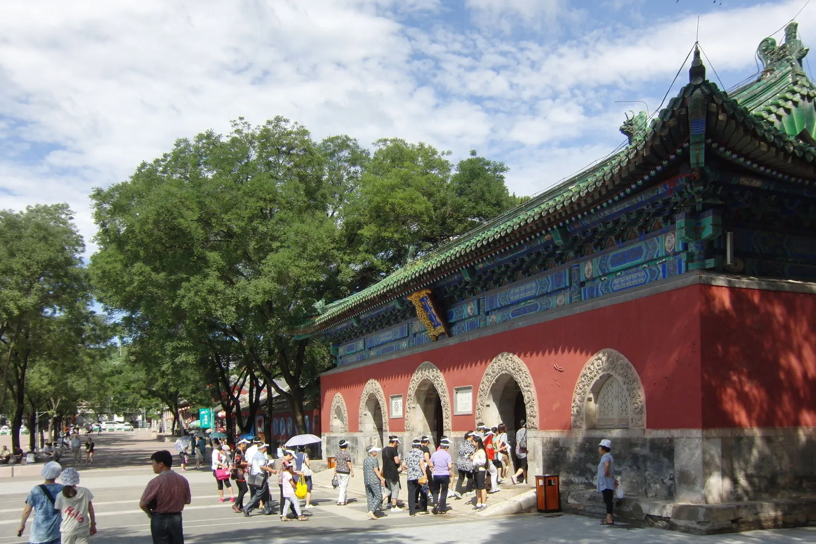 Entrance and red walls at Puning Temple in Chengde, Hebei