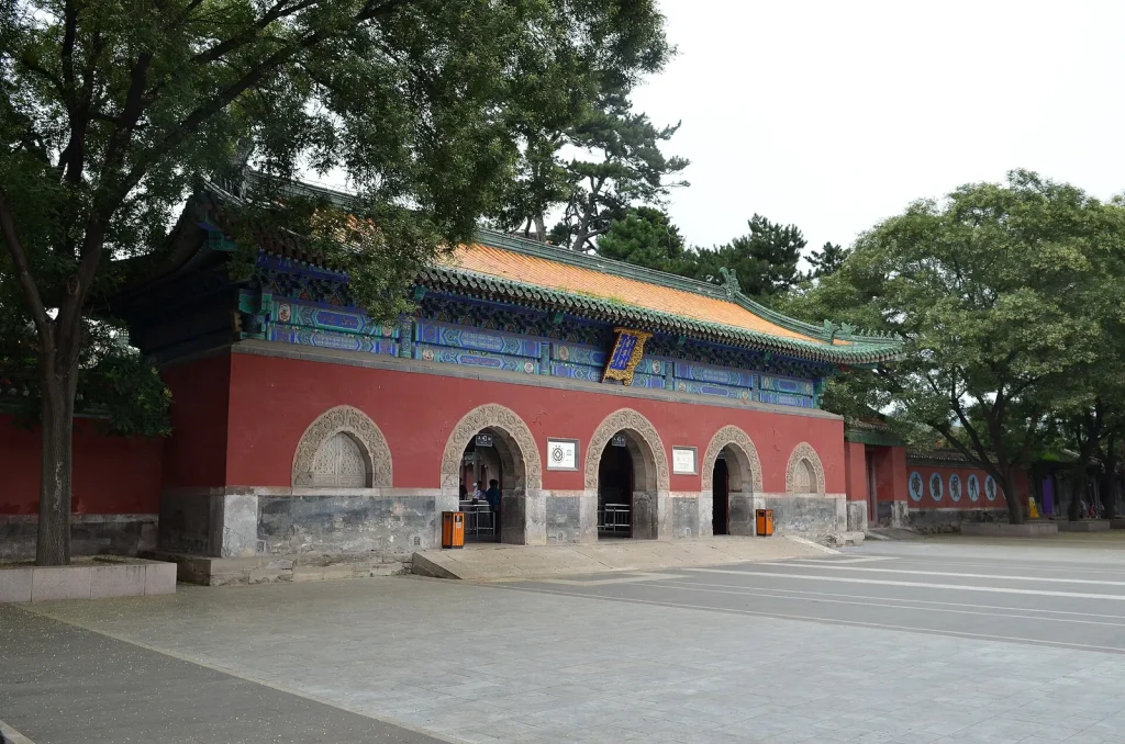 Courtyard and halls at Puning Temple in Chengde, Hebei