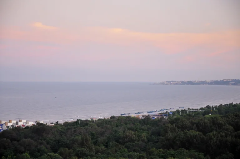 Beidaihe coastline and Bohai Sea view in Qinhuangdao Hebei