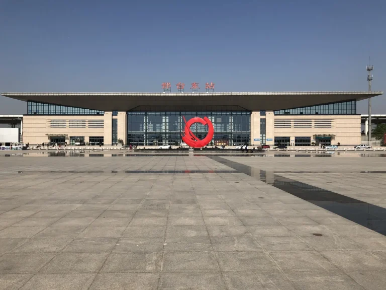 Xingtai East Railway Station exterior for high-speed train arrivals