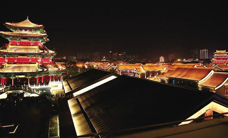 Grand Canal heritage display at Nanchuan Old Street in Cangzhou