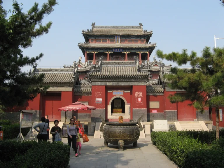 Front view of Daci Pavilion in Baoding old city