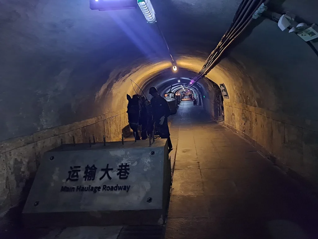 Historic underground mining passage at Kailuan National Mine Park