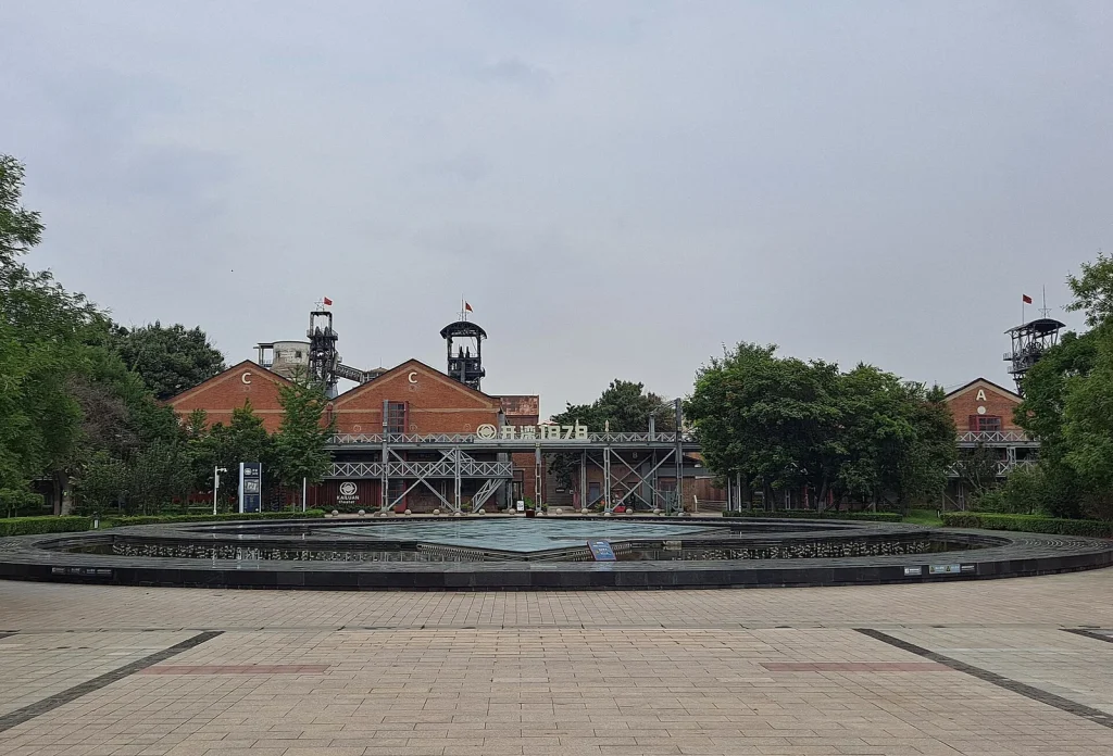 Historic industrial buildings at Kailuan National Mine Park in Tangshan