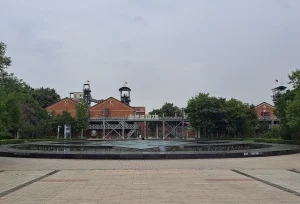 Historic industrial buildings at Kailuan National Mine Park in Tangshan