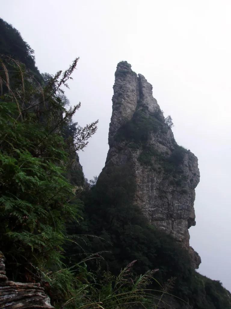 Real rock pinnacle at Baishi Mountain in Laiyuan, Hebei